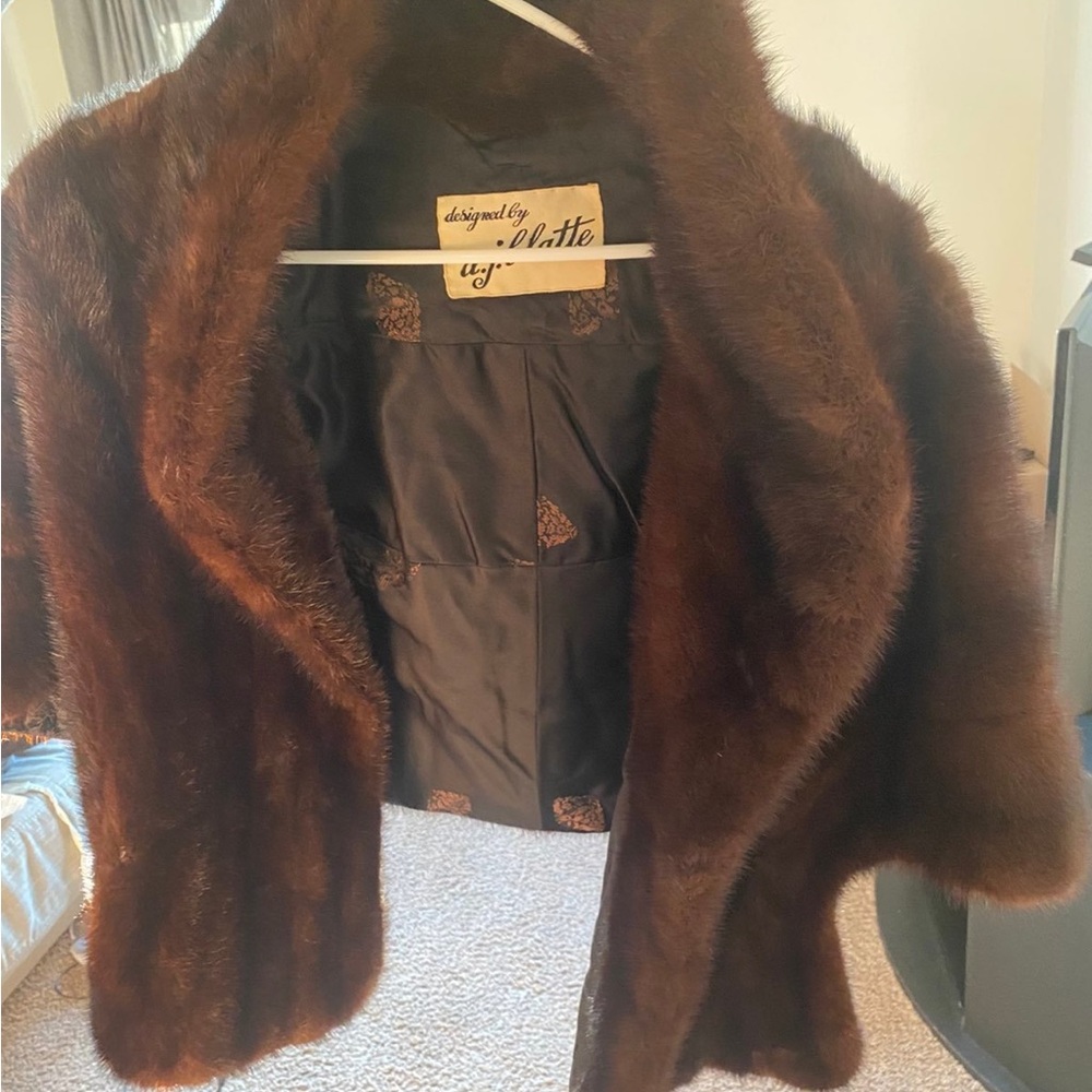 A.J. Blatte mink shawl